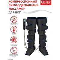 Массажеры: Компрессионный лимфодренажный массажер для ног Bradex KZ 1167 прогрев коленей, длинные манжеты, черный фотографии