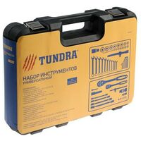 Наборы инструментов и ключи: Набор инструментов в кейсе автомобильный TUNDRA CrV, 1/2" и 1/4" 77 предметов фотографии