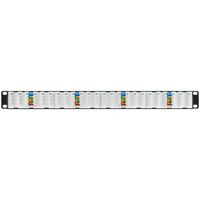 Коммутационные панели: Коммутационная панель Nikomax NMC-RP24UA2-1U-BK 19", 1U, 24 порта, Кат.6a (Класс Ea), 500МГц, RJ45/8P8C, 110/KRONE, T568A/B, неэкранированная, с органайзером, черная - гарантия: 5 лет расширенная / 25 лет системная фотографии