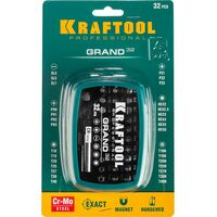 Наборы оснастки: Набор бит KRAFTOOL Grand-32 с магнитным адаптером 32 шт [26083-H32] фотографии