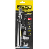 Горелки: Газовый паяльник STAYER PS400 45 Вт, 1200°С, в наборе: 5в1, пьезоподжиг, горелка, фен, 4 жала [55505-H6] фотографии