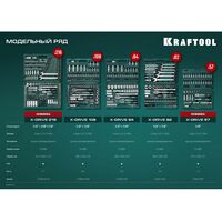 Наборы инструментов и ключи: Универсальный набор инструмента KRAFTOOL X-Drive 94 94 предметов, 1/2"+1/4" [27883-H95] фотографии