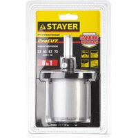 Наборы оснастки: Набор кольцевых коронок STAYER 33345-H6 6 шт: 33, 53, 67, 73 мм, карбид вольфрама [33345-H6] фотографии