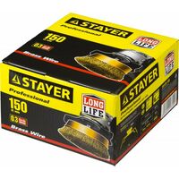 Шлифовка, зачистка: Щетка чашечная STAYER PROFESSIONAL 150 мм витая латунированная стальная проволока, 0.3 мм [35125-150] фотографии