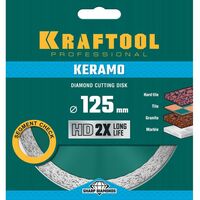 Пильные и алмазные диски: Алмазный диск KRAFTOOL KERAMO 125 мм 22.2 мм, 10х2.4 мм [36684-125] фотографии