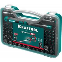 Отвертки: Набор: отвертка-битодержатель с насадками KRAFTOOL X-Drive-122 122 шт [26816] фотографии