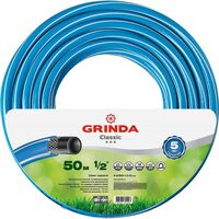 Шланги, системы водопровода и автополива: Поливочный шланг GRINDA Classic 1/2" 50 м 25 атм, трёхслойный, армированный, сетчатое армирование полиамидной нитью [8-429001-1/2-50] фотографии