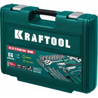 Универсальный набор инструмента KRAFTOOL EXTREM-66 66 предметов, (1/2"+1/4") [27976-H66] фотографии