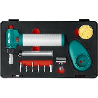 Газовый паяльник KRAFTOOL Multi torch 30 - 150 Вт 1300°С, набор 8 в 1: горелка, фен, пьезоподжиг [55506-H8] фотографии