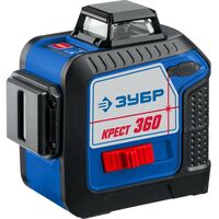 Лазерный нивелир Зубр Профессионал Крест 360 №2, 20 - 70 м [34906-2] фотографии