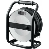 Силовой удлинитель на стальной катушке KRAFTOOL HEAVY DUTY КГ 3х2.5 30м 4000Вт IP44 [55086-30_z01] фотографии