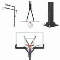 Баскетбольная стойка стационарная UNIX line B-Stand-TG PRO 72"x42" R45 H230-305 см фотографии