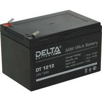 Аккумуляторы для ИБП и охранных систем: Аккумулятор Delta DT 1212 12V, 12Ah, для слаботочных систем, черный фотографии