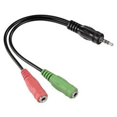 Адаптер аудио Hama H-54573 2xJack 3.5 (f), Jack 3.5 (m), 10 см фотографии