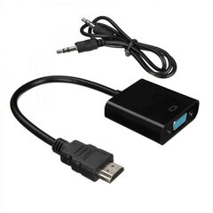 Кабель-адаптер ACD ACD-DAHVF-01B HDMI-VGA, Golden Plated, 19m/15f, Черный, 0.2м, (742576) фотографии