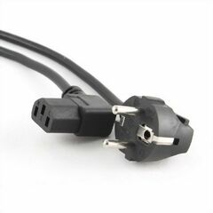 Кабель питания Cablexpert PC-186A-VDE 1.8м, Schuko-C13, VDE, 10А, сечение провода: 0.75 мм2, черный, угловой разъем, с заземлением, пакет фотографии