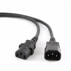 Кабель питания сист.блок-монитор Cablexpert PC-189-VDE-5M 5м, C13-C14, VDE, 10А, сечение провода: 0.75 мм2, черный, с заземлением фотографии