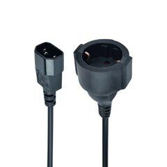 Кабель питания Cablexpert PC-SFC14M-01 15 см, C14 - евророзетка (Schuko S23), 3*0.75 mm2, 10A фотографии