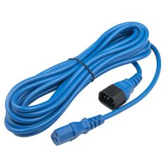 Кабель питания Hyperline PWC-IEC13-IEC14-5.0-BL монитор-компьютер, IEC 320 C13 - IEC 320 C14 (3x1.0), 10A, прямая вилка, 5м, синий, ПВС-АП-3*1,0-250-C13C14-10-5,0, ГОСТ 30851.1-2002 (МЭК 60320-1:1994) фотографии