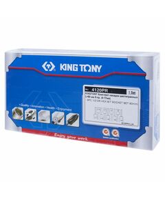 Набор торцевых насадок King Tony 4120PR 1/2", Hex, 4-17 мм, L = 80 мм, 9 предметов фотографии