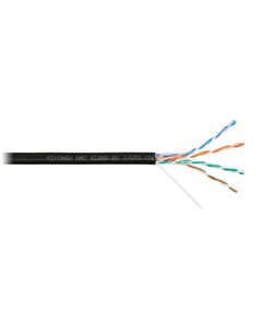 Кабель Nikomax NMC 4100B-BK U/UTP 4 пары, Кат.5e (Класс D), тест по ISO/IEC, 100МГц, одножильный, BC (чистая медь), 24AWG (0,51мм), полиэтилен, внешний, черный, 305м фотографии