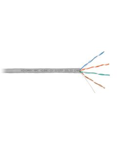 Кабель Nikomax NMC 4100C-WT U/UTP 4 пары, Кат.5e (Класс D), тест по ISO/IEC, 100МГц, одножильный, BC (чистая медь), 24AWG (0,51мм), полимерный материал нг(А)-HF, внутренний, белый, 305м фотографии