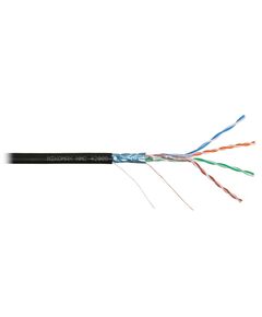 Кабель Nikomax NMC 4200B-BK F/UTP 4 пары, Кат.5e (Класс D), тест по ISO/IEC, 100МГц, одножильный, BC (чистая медь), 24AWG (0,51мм), полиэтилен, внешний, черный, 305м фотографии