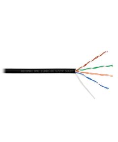 Кабель Nikomax NMC 9100C-BK U/UTP 4 пары, Кат.5e (Класс D), тест по ISO/IEC, 100МГц, одножильный, BC (чистая медь), 24AWG (0,52мм), полимерный материал нг(А)-HF, внутренний/внешний, черный, 305м фотографии