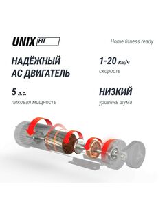 Беговая дорожка UNIX Fit MX-910 AC White фотографии