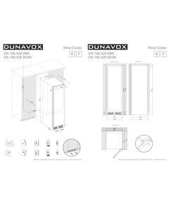 Винный шкаф Dunavox (Венгрия) DX-166.428DBK фотографии