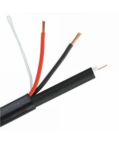 Кабель  РК 75+2х0,75 (Cu/Cu) (48) PE ВНЕШНИЙ (черный, 200м) (МЕДНЫЙ) БЕСКАРКАСНЫЙ фотографии