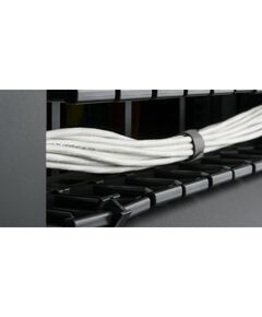 Кабельный органайзер Nikomax NMC-OP100CF-1U-BK 19", 1U, полезная глубина 100 мм, металлический, с пластиковыми пальцами, с крышкой, черный фотографии