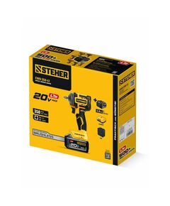 бесщеточный ударный гайковерт STEHER CWB-350-41 20 В, 350 Н·м, 1 АКБ LMS (4 А·ч), сумка фотографии