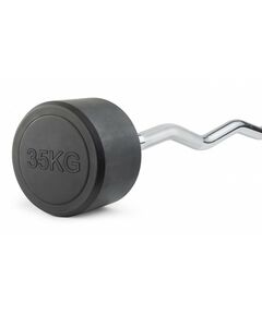 Штанга неразборная обрезиненная VictoryFit VF-DX5350 35 кг, изогнутый гриф фотографии