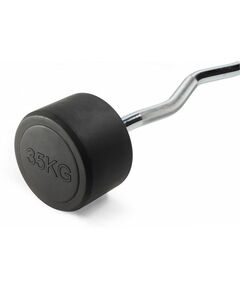 Штанга неразборная обрезиненная VictoryFit VF-DX5350 35 кг, изогнутый гриф фотографии