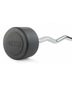 Штанга неразборная обрезиненная VictoryFit VF-DX5400 40 кг, изогнутый гриф фотографии