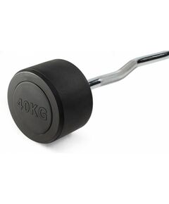 Штанга неразборная обрезиненная VictoryFit VF-DX5400 40 кг, изогнутый гриф фотографии