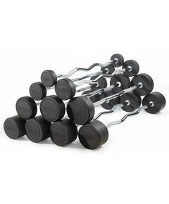 Штанга неразборная обрезиненная VictoryFit VF-DX5400 40 кг, изогнутый гриф фотографии