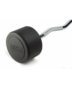 Штанга неразборная обрезиненная VictoryFit VF-DX5450 45 кг, изогнутый гриф фотографии