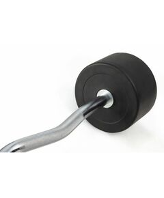 Штанга неразборная обрезиненная VictoryFit VF-DX5450 45 кг, изогнутый гриф фотографии