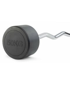 Штанга неразборная обрезиненная VictoryFit VF-DX5500 50 кг, изогнутый гриф фотографии