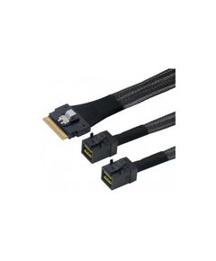 Кабель LR-Link LRSF5443(8i)-SAS4.0 Slimline x8 (SFF-8654) to 2 x miniSAS HD (SFF-8643) 80cm фотографии