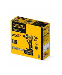 Бесщеточный ударный винтоверт STEHER CSB-180-21 20 В, 180 Н·м, 1 АКБ LMS (2 А·ч), сумка фотографии