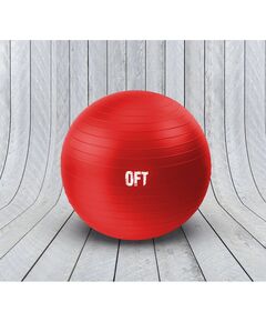 Гимнастический мяч Original FitTools 65 см красный с насосом [FT-GBR-65RD] фотографии