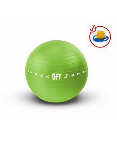 Гимнастический мяч Original FitTools 65 см для коммерческого использования зеленый с насосом [FT-GBPRO-65GN] фотографии