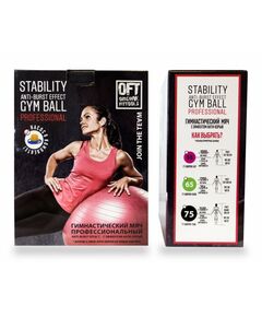 Гимнастический мяч Original FitTools 65 см для коммерческого использования зеленый с насосом [FT-GBPRO-65GN] фотографии