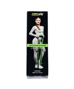 Ленточный эспандер для кросс-тренинга PROFI-FIT 2080х4,5х44 мм зеленый фотографии