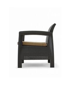 Набор садовой мебели «Калифорния», 3 предмета: 2 кресла, стол, серый фотографии