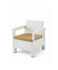 Набор садовой мебели «Калифорния», 3 предмета: 2 кресла, стол, белый фотографии