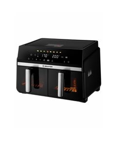 Аэрогриль BRAYER BR2050 2200 Вт, 2 чаши по 5 л, 8 программ, до 200°С, LED-дисплей, таймер, решётка фотографии